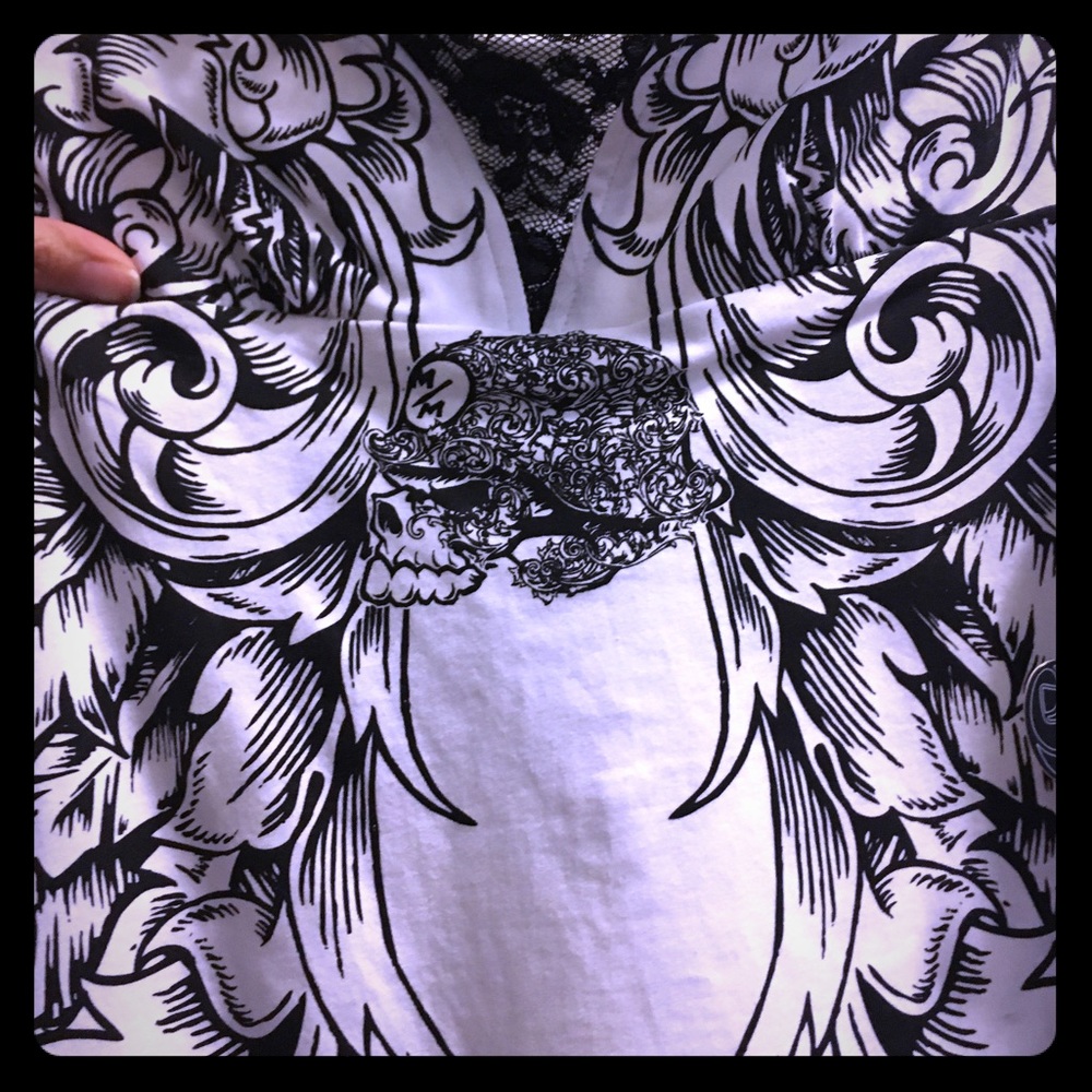 NEW! With tags! Mini dress strapless white/black