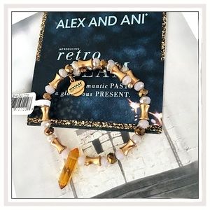 Alex & Ani Russian Gold Retro Glam Wrap Bracelet
