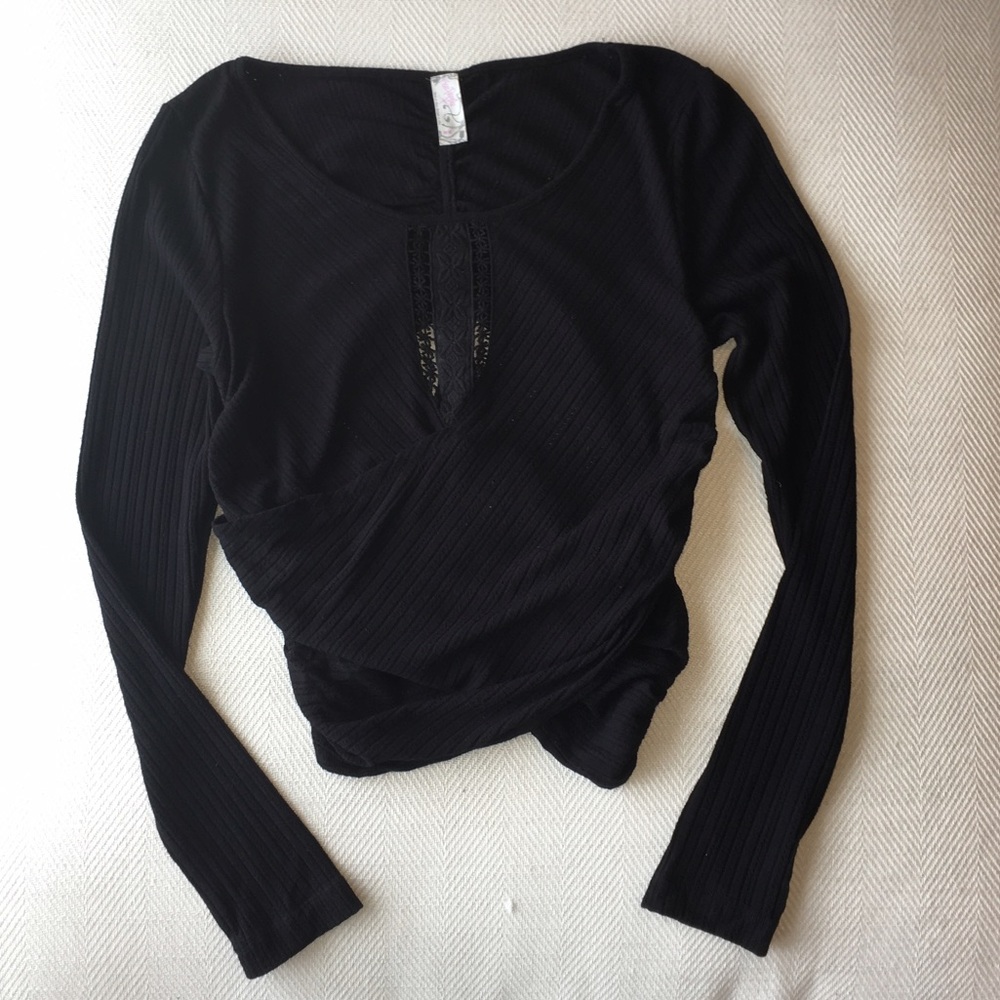 Free People Sexy Peekaboo Back Crop Top