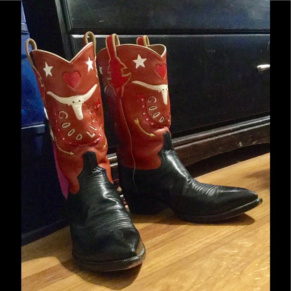 Handmade leather cowboy boots good luck UT