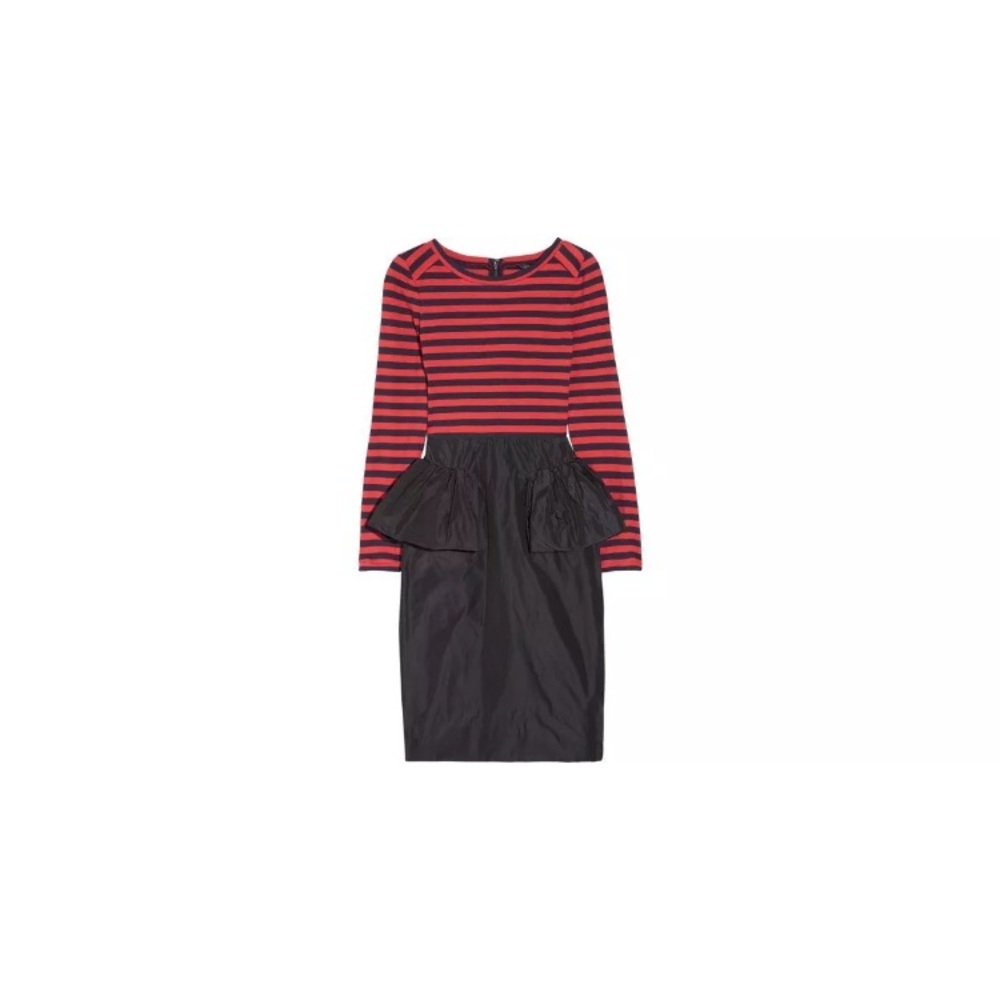 Striped & Peplum Midi Dress - Marc By Marc Jacobs