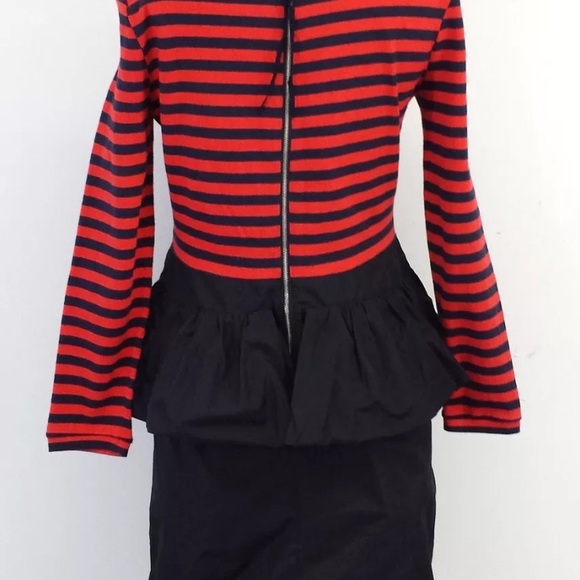 Striped & Peplum Midi Dress - Marc By Marc Jacobs - Picture 3 of 4