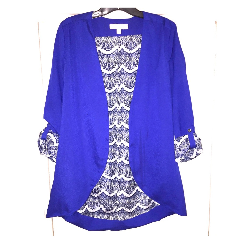 Francesca's Cobalt Blue Boyfriend Blazer