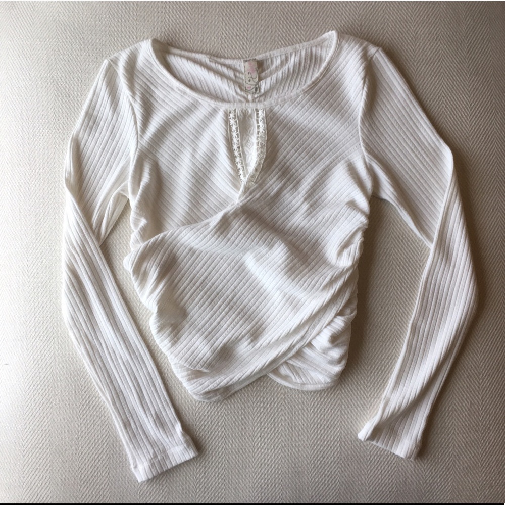 Free People Sexy Peekaboo Open Back Crop Top