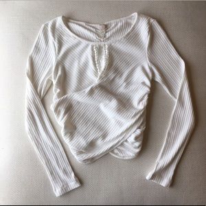 Free People Sexy Peekaboo Open Back Crop Top