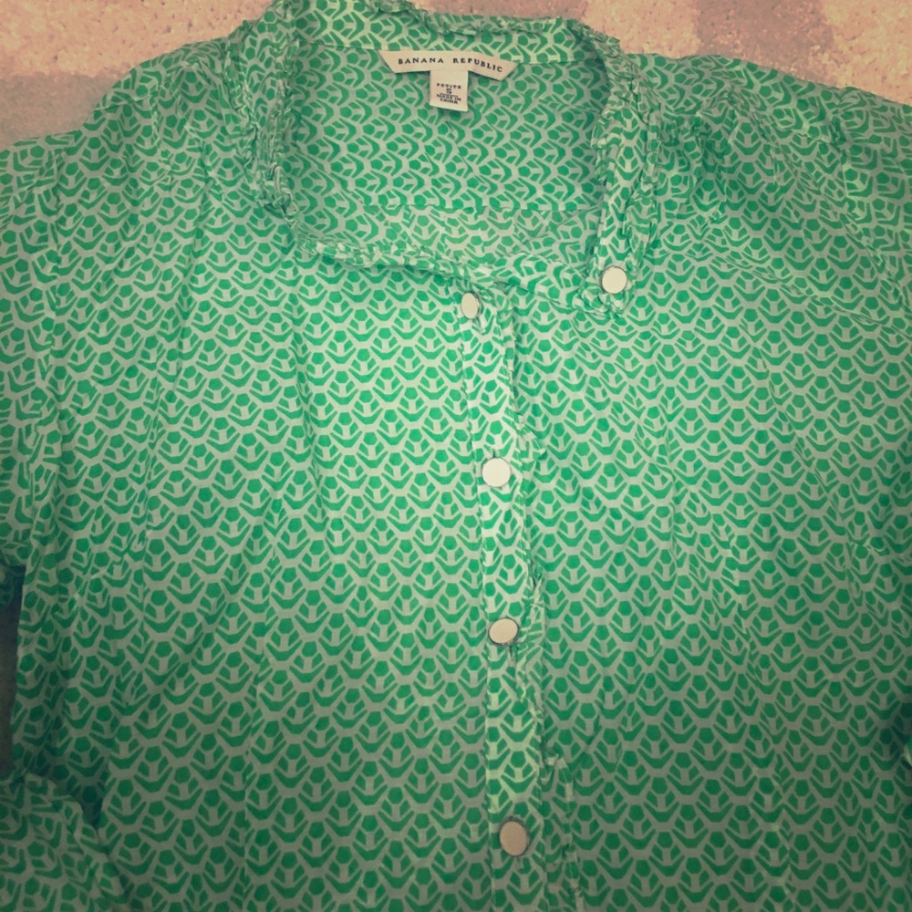 Banana Republic Gauzy Printed Shirt