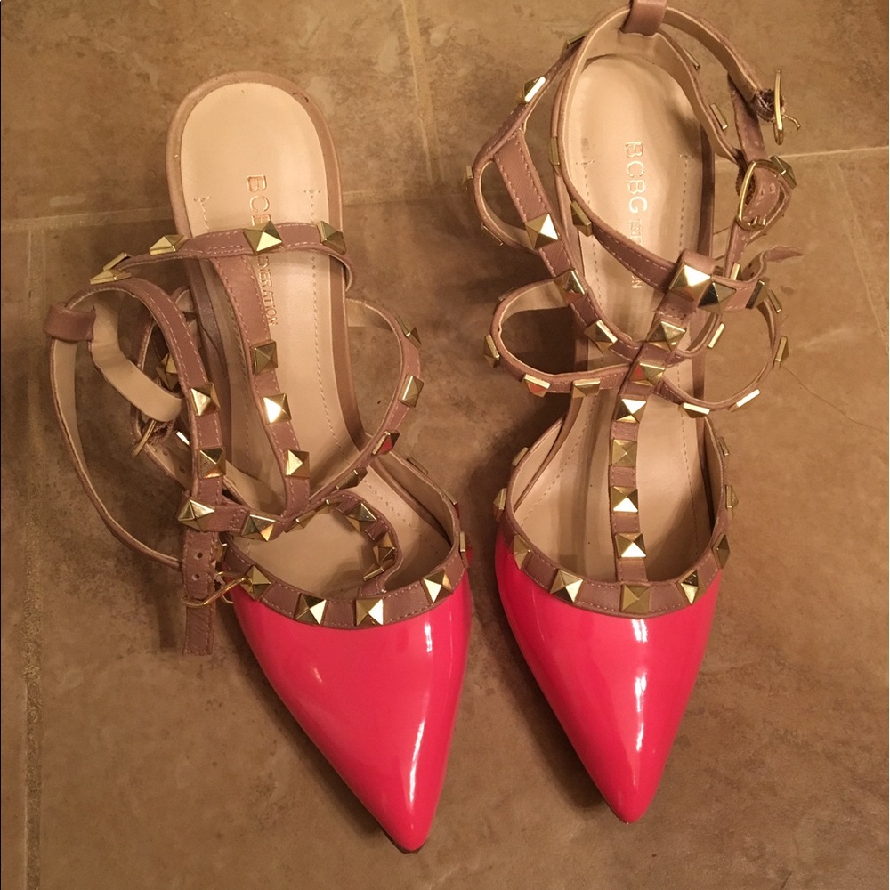 BCBG studded heels