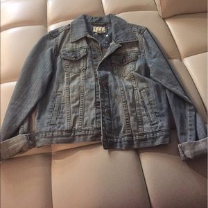 Denim jacket with studs