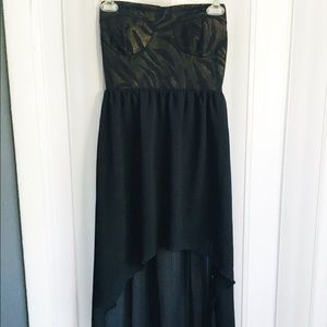 High Low Strapless Dress