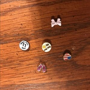 Origami owl type pendants