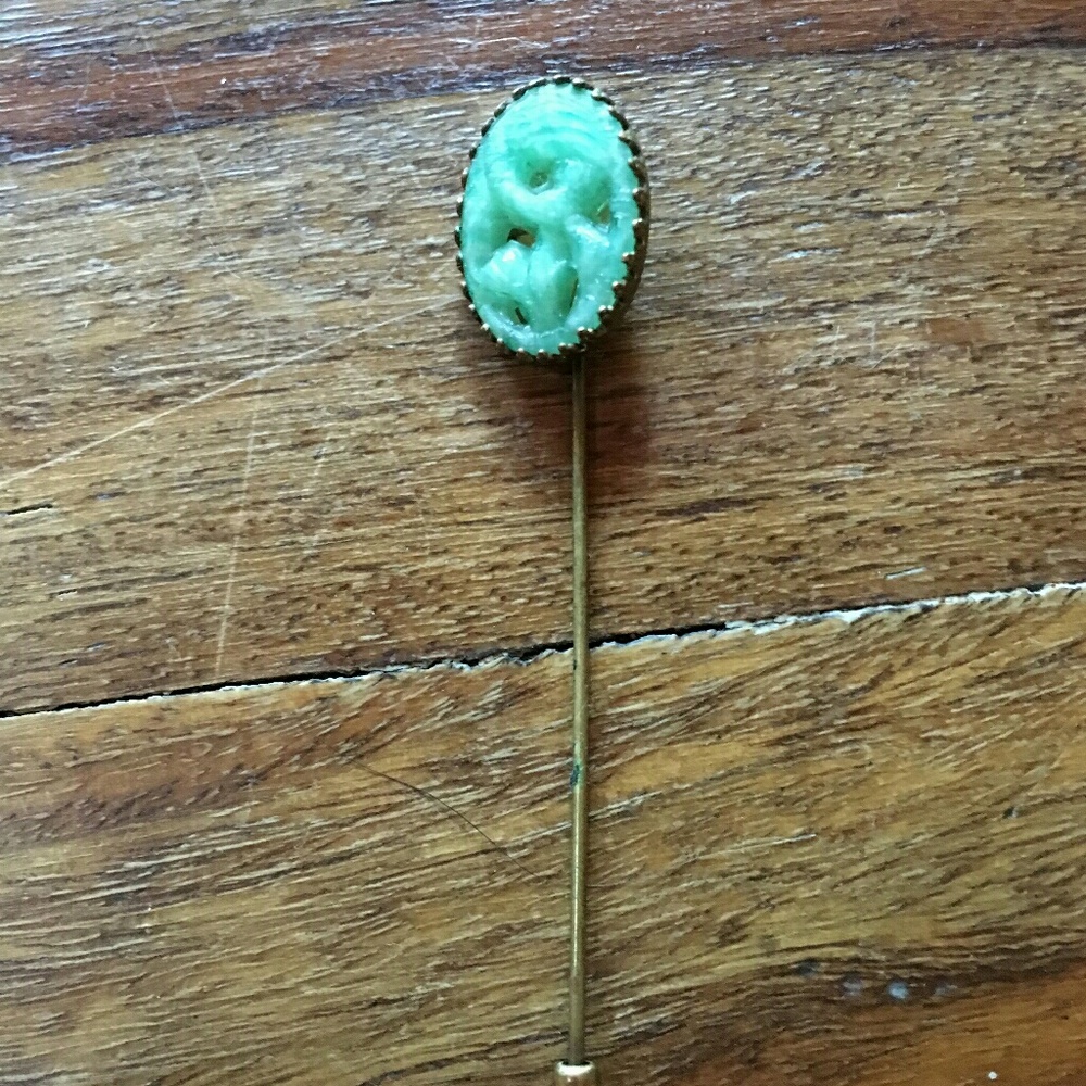 Antique hatpin Jade