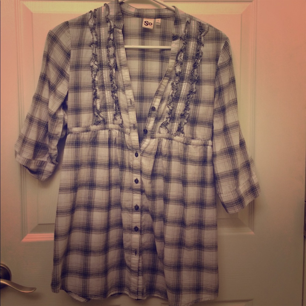 Flannel patterned top