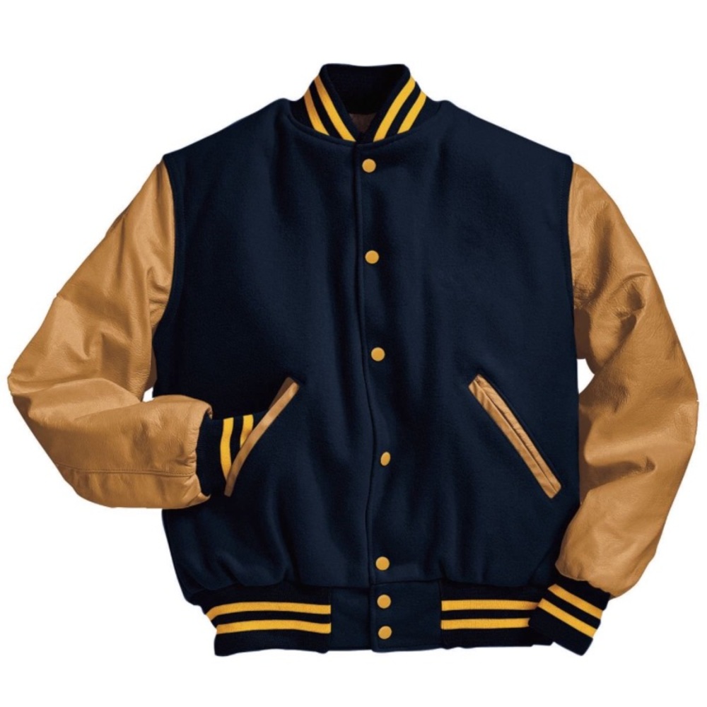 Letterman Jacket in Blue & Gold