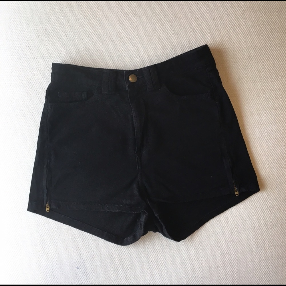 American Apparel High Waist Zipper Shorts