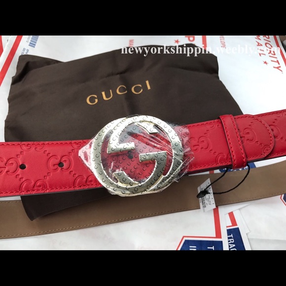 red gucci belt cheap