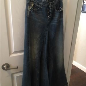 Extra long Jean skirt