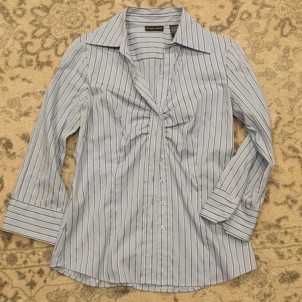 New York & Company Stripe Dress Shirt