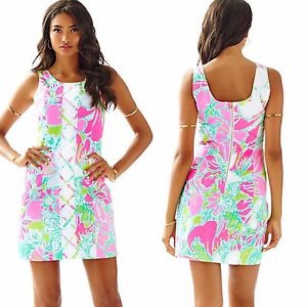Lilly Pulitzer Cathy Shift Dress Dont Give A Cluck
