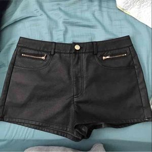 Leather shorts