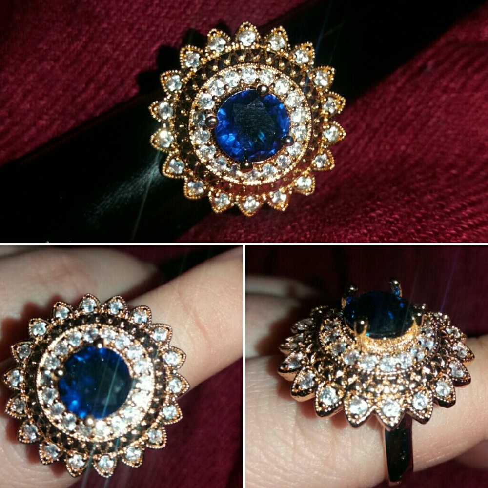 Gold and Cobalt Ring!