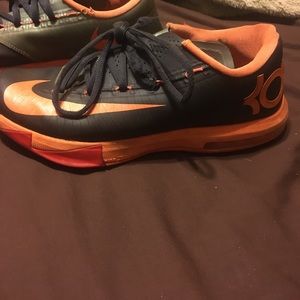 Nike Kd 6's orange and black