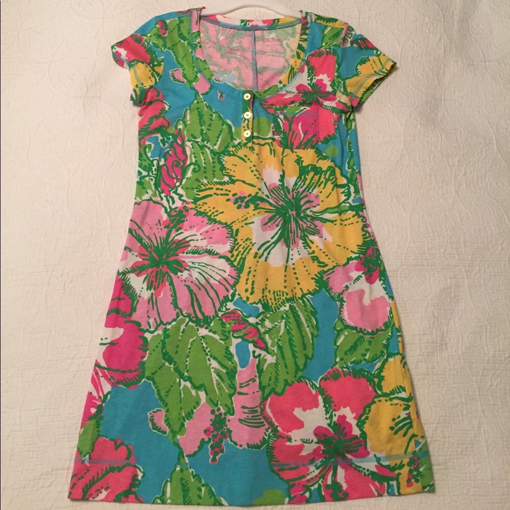 Lilly Pulitzer Britton T-Shirt Dress in Big Flirt