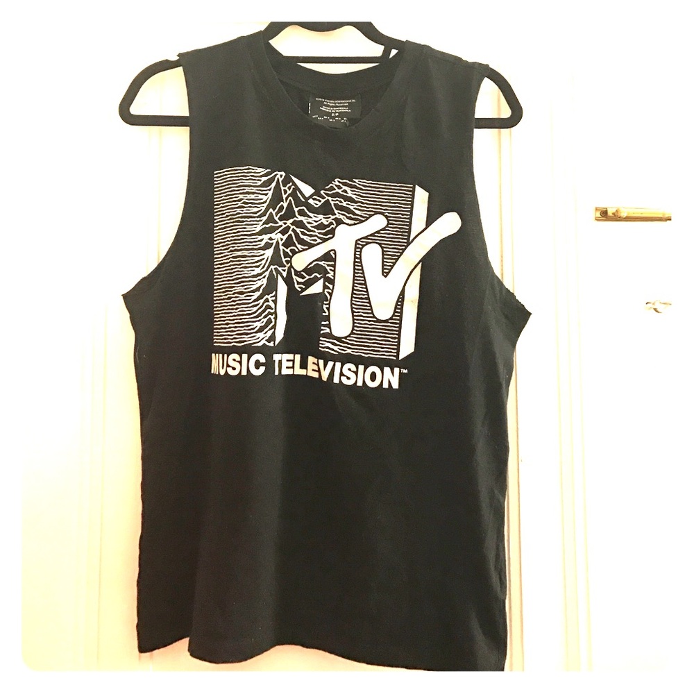 Black MTV Cutoff Tee