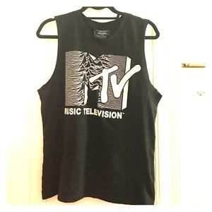 Black MTV Cutoff Tee