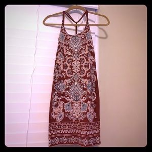 Billabong burnt red/cream/navy dress