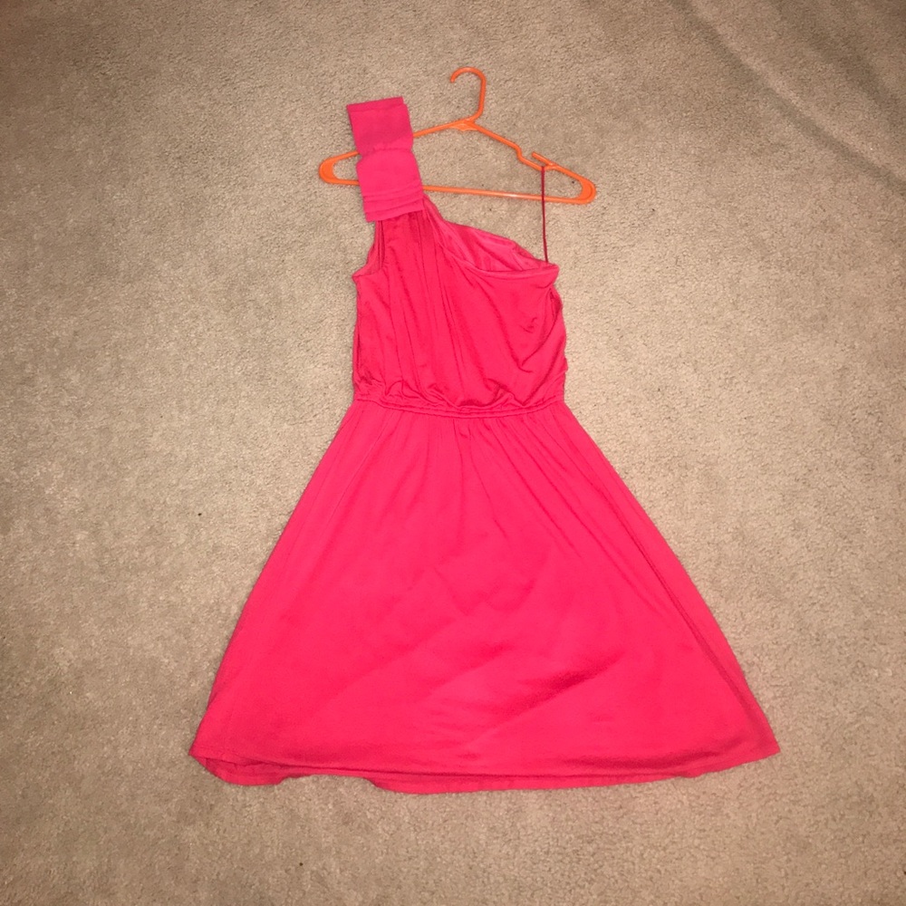 Express Pink Off Shoulder Dress