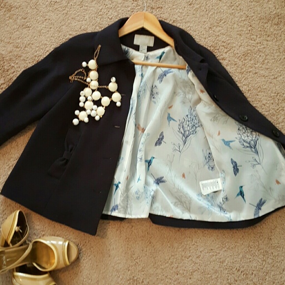 H&M Navy Coat/Blazer - Picture 3 of 4