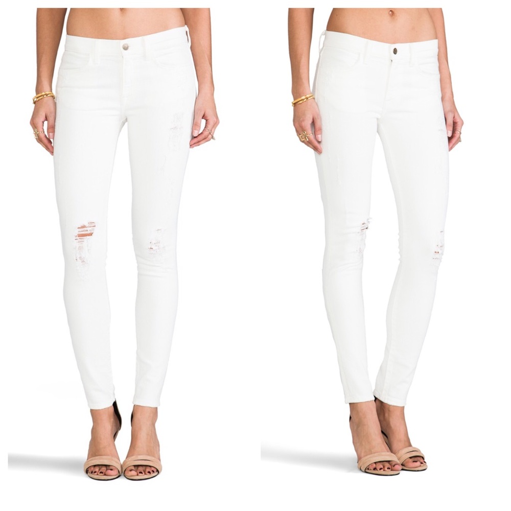 Wildfox Marianne Mid Rise Skinny in White Noise