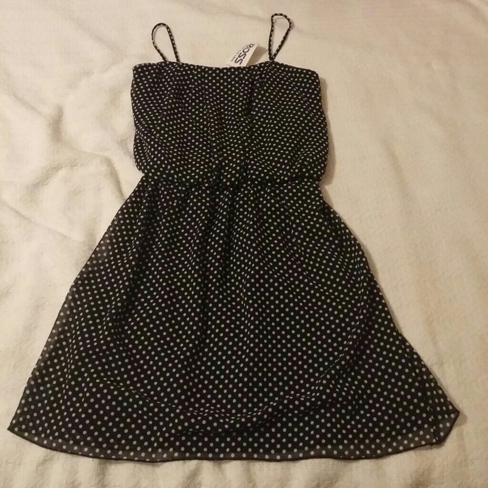 Super Cute Black and White Polka Dot Dress