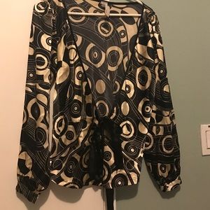 Wrap silk top
