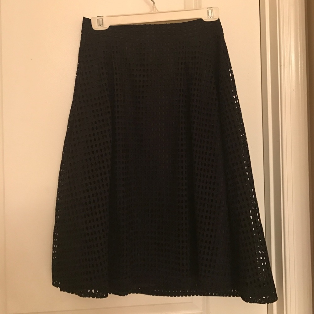 Eyelet Midi Skirt