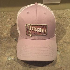 Gray iron clad Patagonia trucker hat