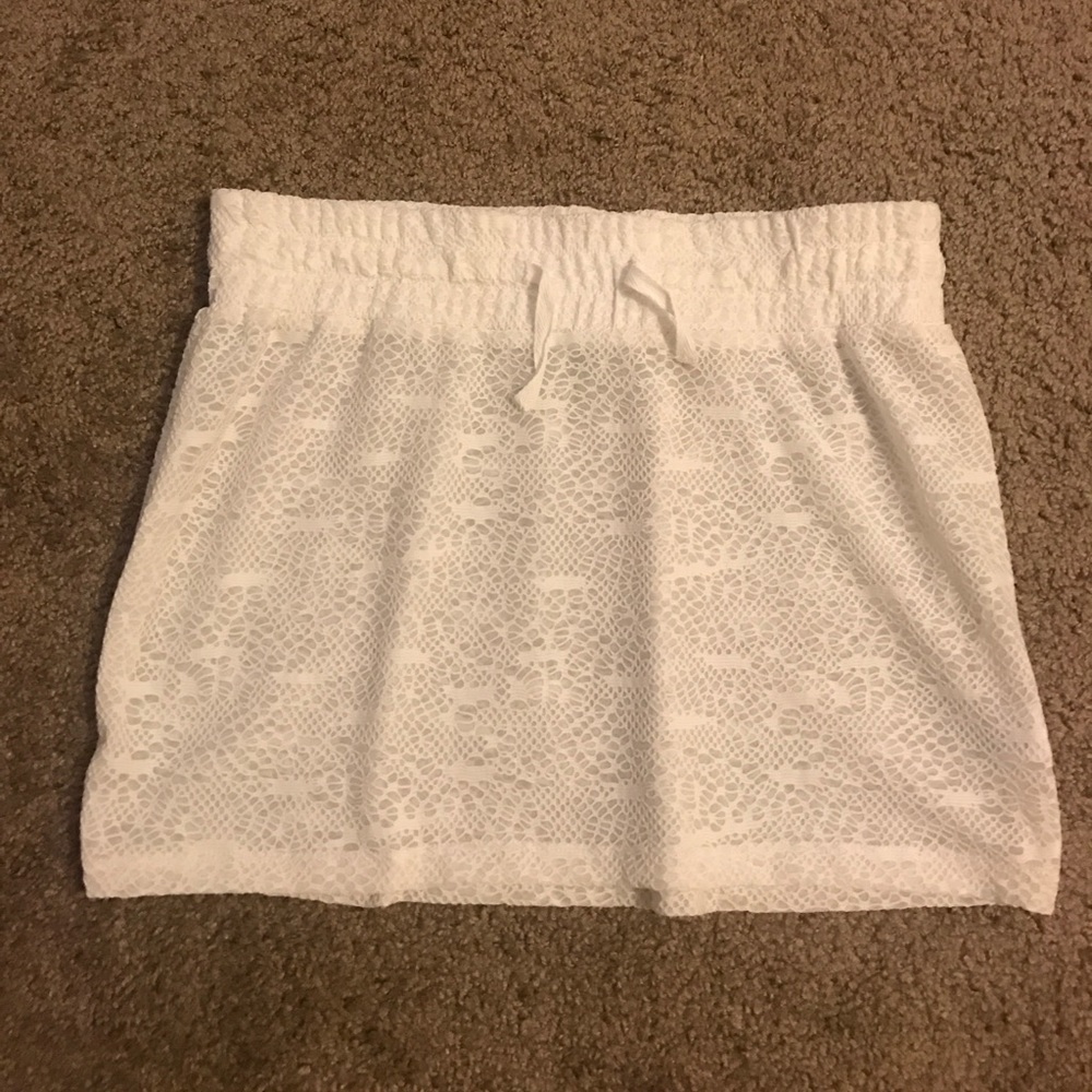 Lace skirt swim coverup