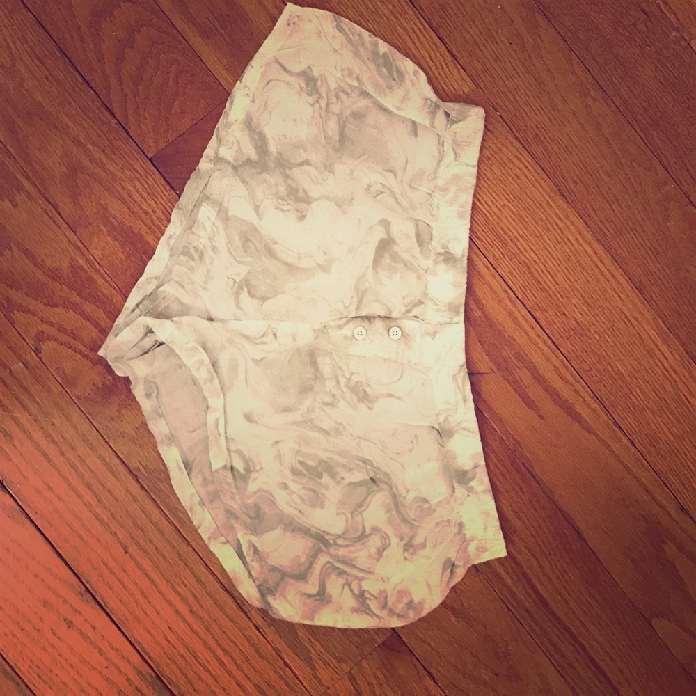 RVCA Short SZ S Stone/white print