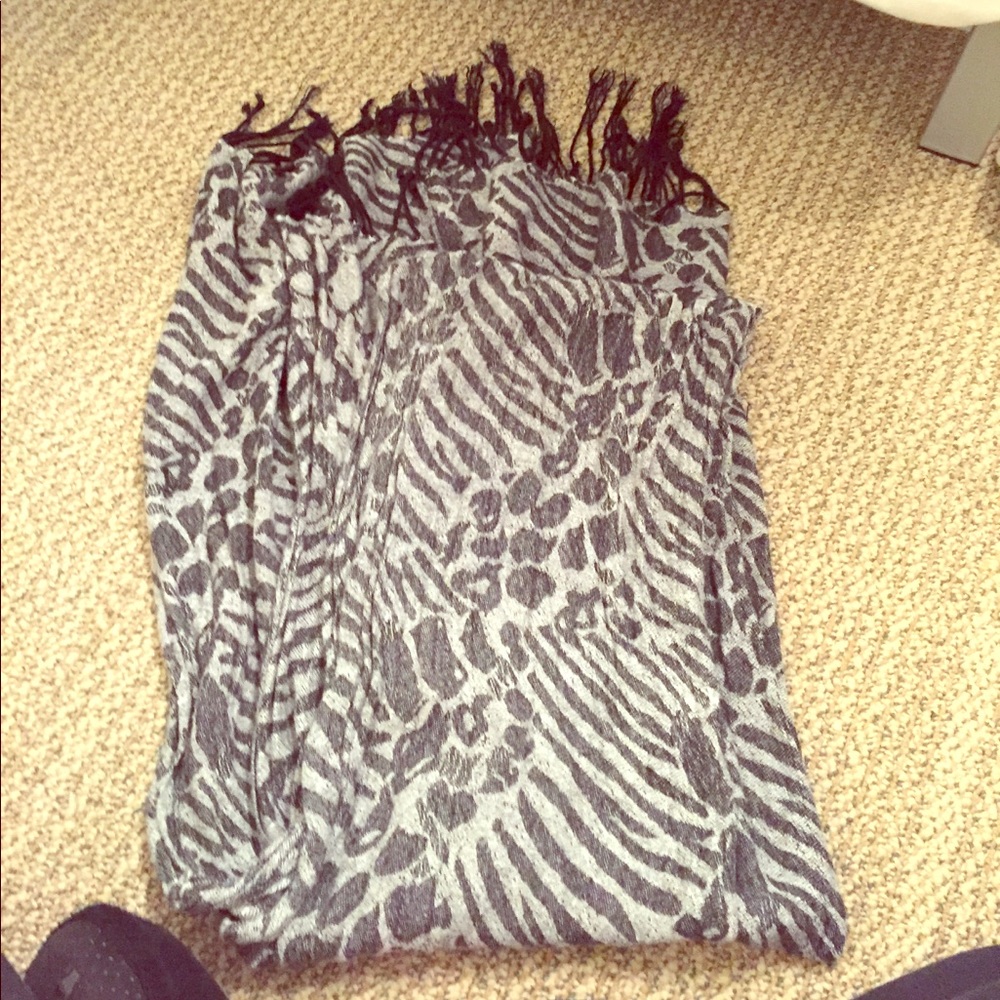 Leopard print blanket scarf