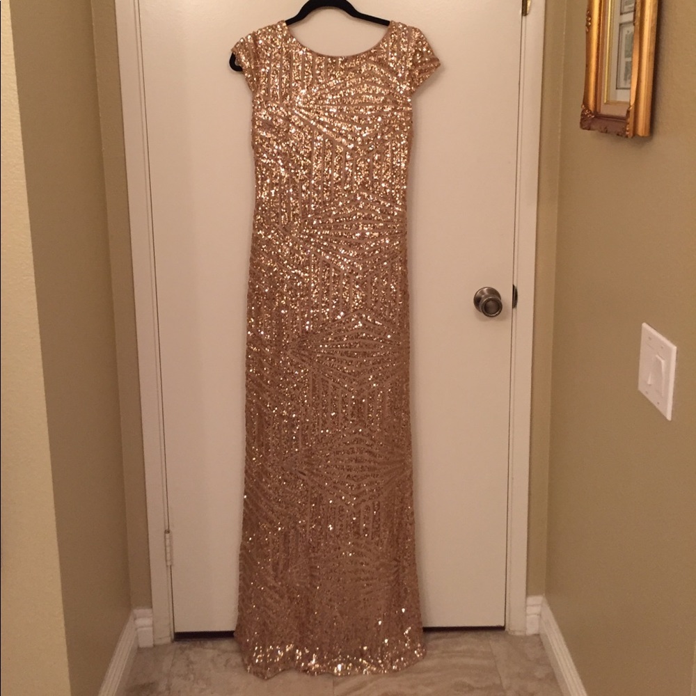 Majestic Gold Sequins Dress!