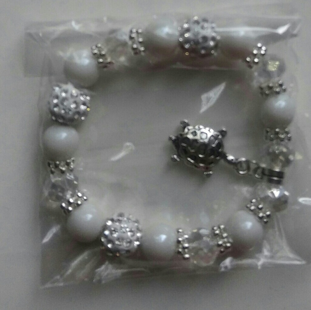 White Stretchy Costume Bracelet