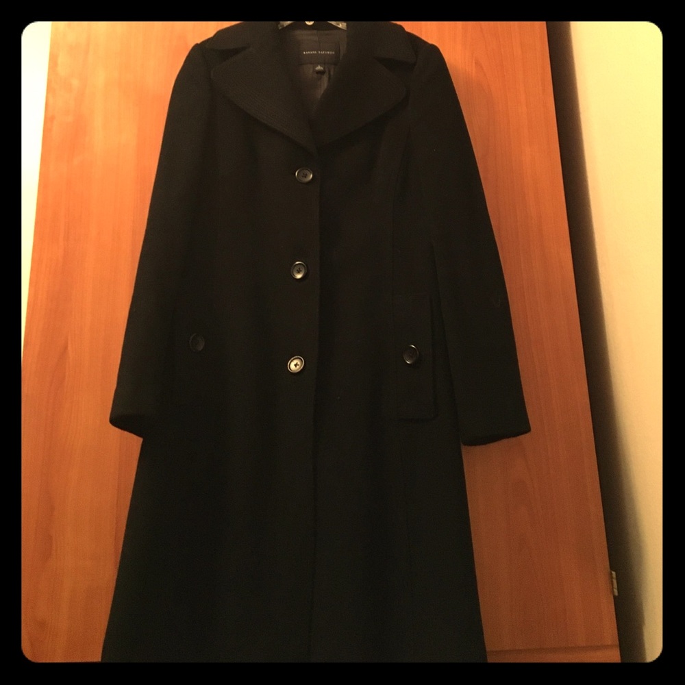 Banana Republic small black wool pea coat