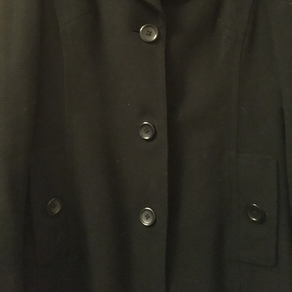 Banana Republic small black wool pea coat - Picture 3 of 4