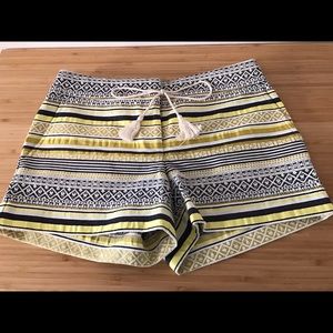 Ann Taylor Loft Riviera Shorts in Blue/Yellow