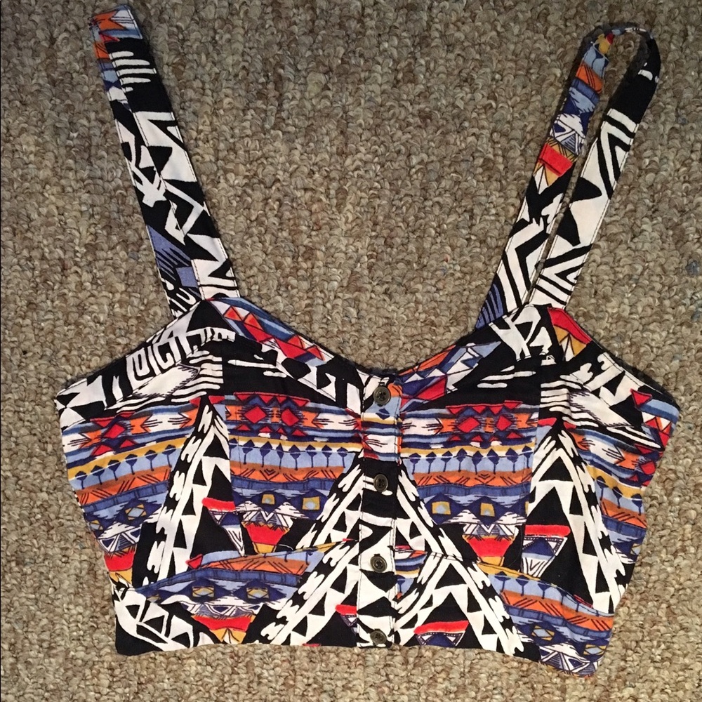 Bohemian print crop top