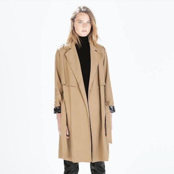 Zara Jackets & Blazers - Zara Trench Coat with Camouflage Lining