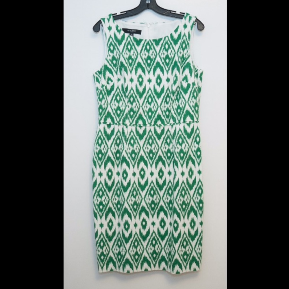 🌿 NWOT Green Ikat Nine West Dress size 10