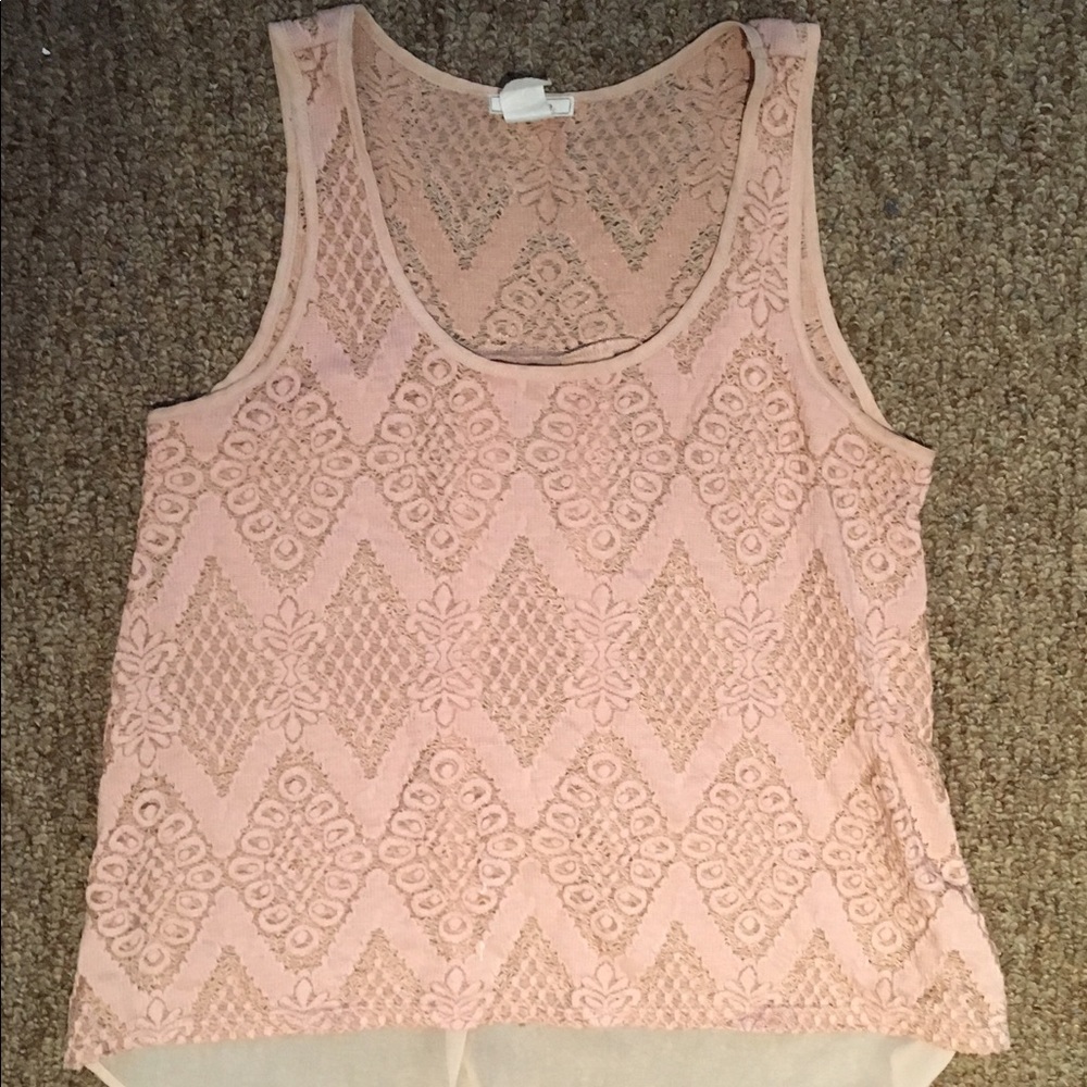 Tank with sheer chiffon back