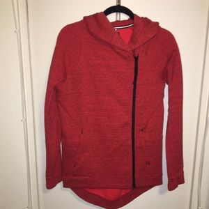 Nike tech fleece cape jacket. Heathered red