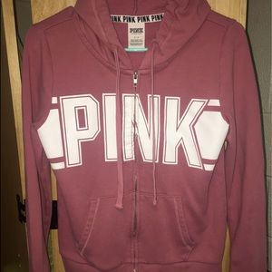 Pink zip up hoodie